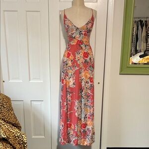 Free People Floral Maxi Dress in Pink